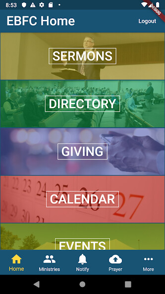 Run android online APK Ebenezer BFC from MyAndroid or emulate Ebenezer BFC using MyAndroid