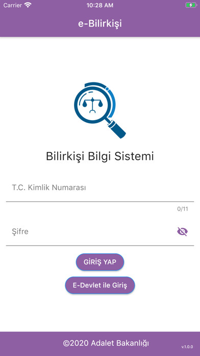 Emulate iPhone app e-Bilirkişi using MyAndroid