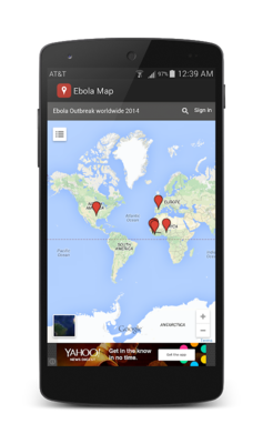 Emulate Android APK Ebola Map
