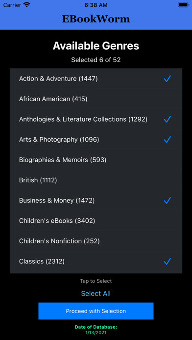Emulate iPhone app EBookWorm using MyAndroid