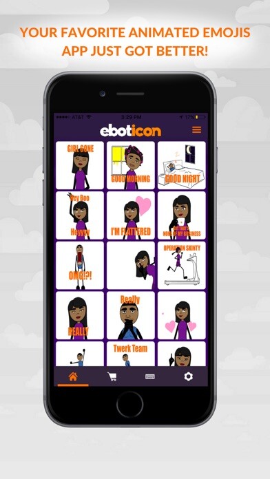 Emulate iPhone app Eboticon Emoji Stickers using MyAndroid
