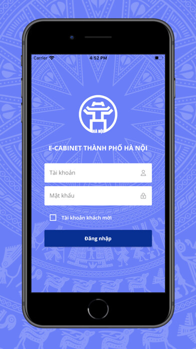 Emulate iPhone app e-Cabinet Hà Nội using MyAndroid