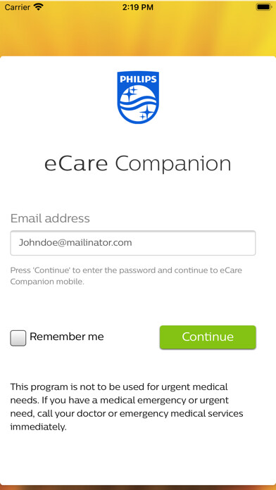 Emulate iPhone app eCare Companion using MyAndroid Emulate iPhone app eCare Companion using MyAndroid