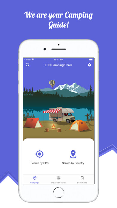 Emulate iPhone app ECC Camping Guide Europe using MyAndroid