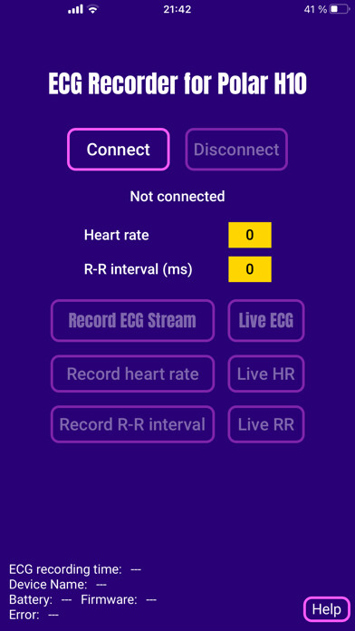 Emulate iPhone app ECG EKG Recorder for Polar H10 using MyAndroid Emulate iPhone app ECG EKG Recorder for Polar H10 using MyAndroid