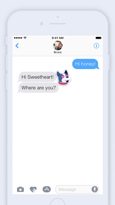 Emulate iPhone app Echo Stickers Pack using MyAndroid
