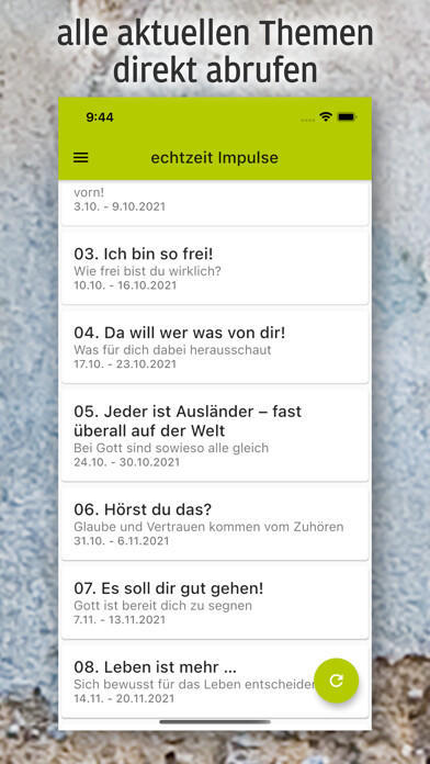 Emulate iPhone app echtzeit Impulse using MyAndroid