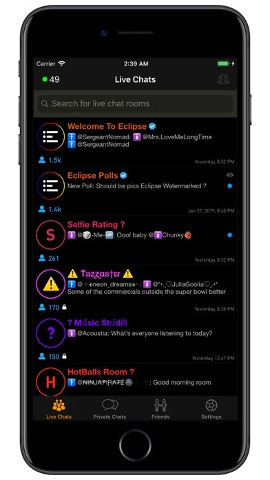 Emulate iPhone app Eclipse - Chat Rooms using MyAndroid Emulate iPhone app Eclipse - Chat Rooms using MyAndroid
