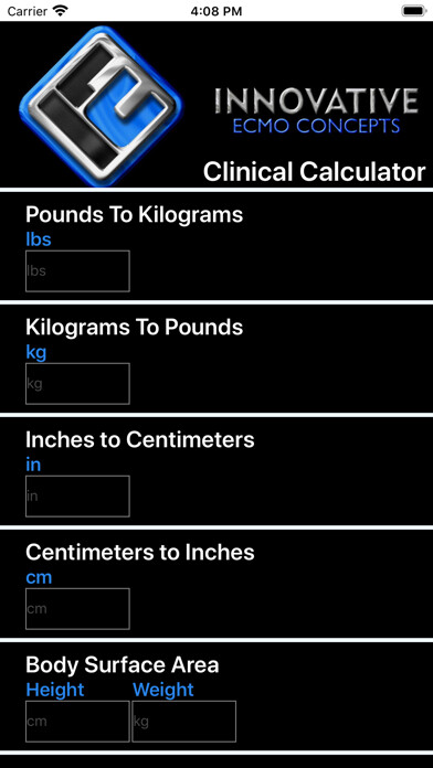 Emulate iPhone app ECMO Clinical Calculator using MyAndroid Emulate iPhone app ECMO Clinical Calculator using MyAndroid