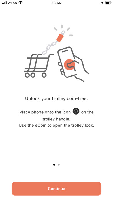 Emulate iPhone app eCoin trolley token using MyAndroid