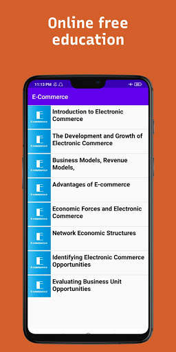 Run android online APK E- Commerce - Basic Course from MyAndroid or emulate E- Commerce - Basic Course using MyAndroid