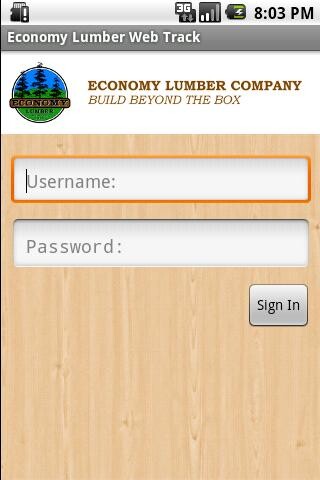 Emulate iPhone app Economy Lumber Web Track using MyAndroid Emulate iPhone app Economy Lumber Web Track using MyAndroid