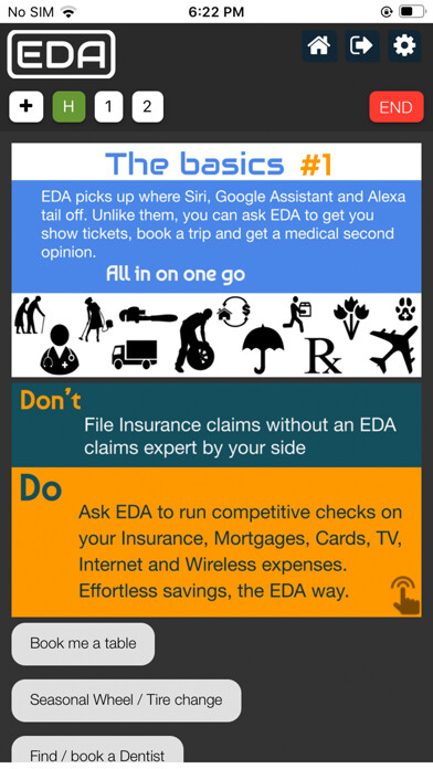 Emulate iPhone app EDA - Everyday Assistance using MyAndroid