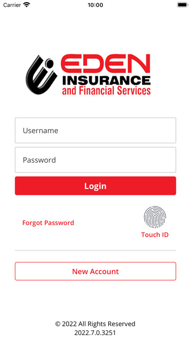 Emulate iPhone app Eden Ins & Financial Online using MyAndroid