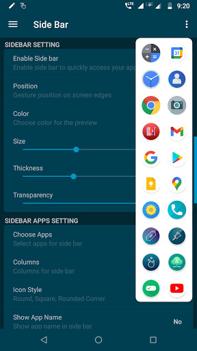 Run android online APK Edge Side Bar - Swipe Apps - App Shortcuts from MyAndroid or emulate Edge Side Bar - Swipe Apps - App Shortcuts using MyAndroid