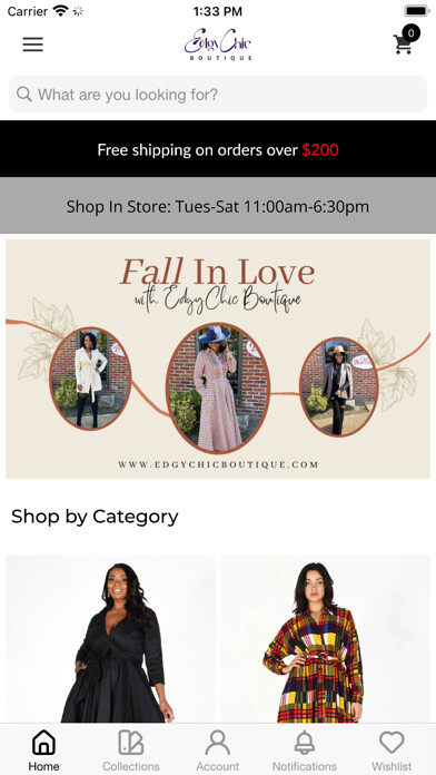 Emulate iPhone app EdgyChic Boutique using MyAndroid