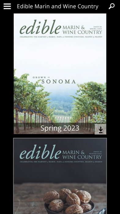 Emulate iPhone app Edible Marin and Wine Country using MyAndroid