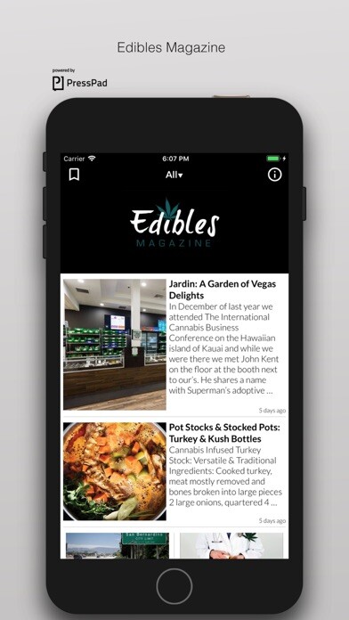 Emulate iPhone app Edibles Magazine using MyAndroid Emulate iPhone app Edibles Magazine using MyAndroid