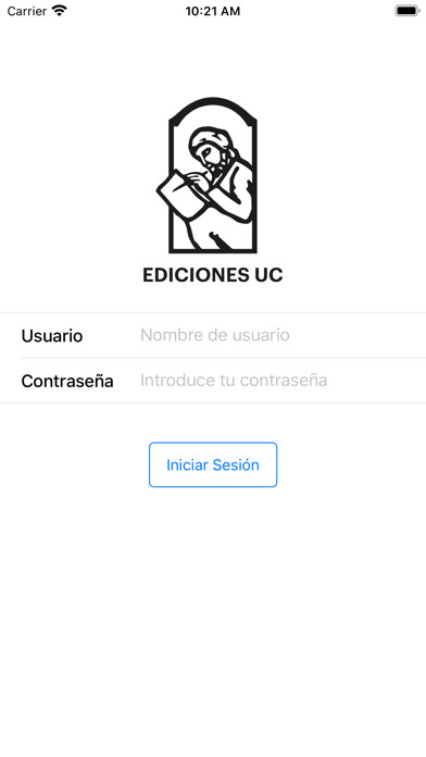 Emulate iPhone app Ediciones UC using MyAndroid