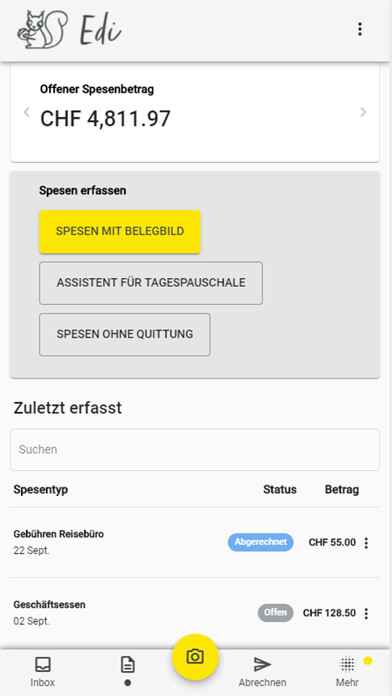 Emulate iPhone app Edi Expense using MyAndroid