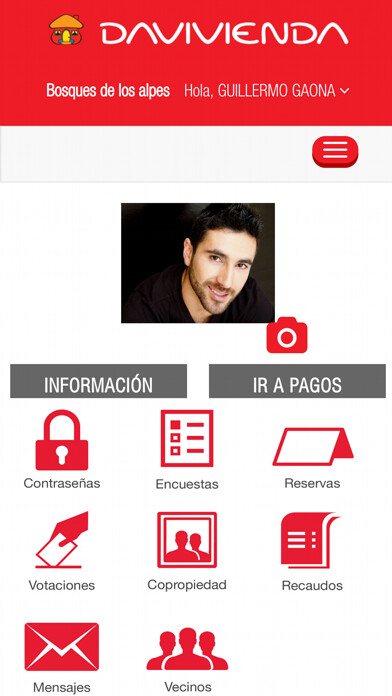 Emulate iPhone app Edificios Davivienda using MyAndroid