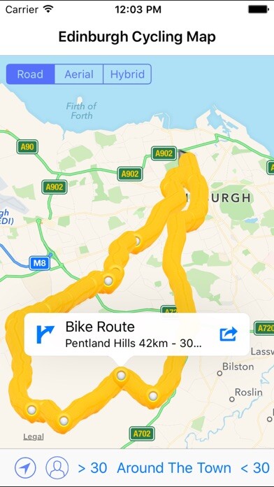 Emulate iPhone app Edinburgh Cycling Map using MyAndroid Emulate iPhone app Edinburgh Cycling Map using MyAndroid