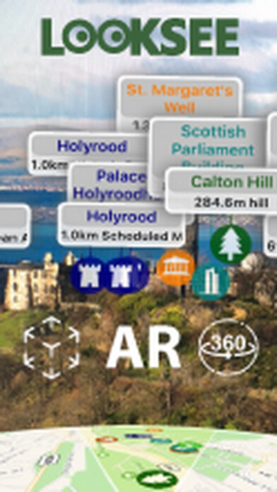 Emulate iPhone app Edinburgh Looksee AR using MyAndroid