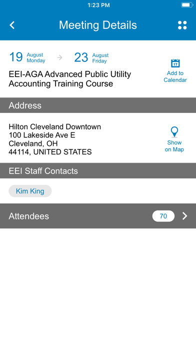 Emulate iPhone app Edison Electric Institute App using MyAndroid
