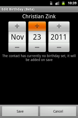 Emulate Android APK Edit Birthday