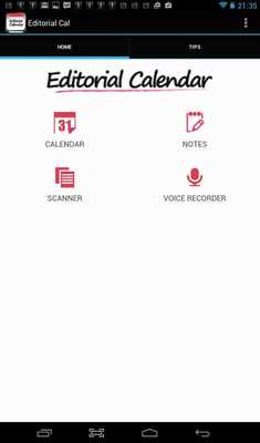 Emulate Android APK Editorial Calendar