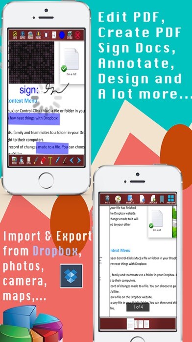 Emulate iPhone app Edit PDF & Convert Photos to PDF - Edit docs, images or sign documents for Dropbox using MyAndroid