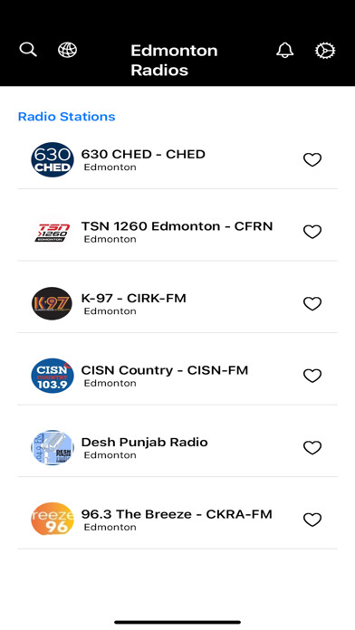 Emulate iPhone app Edmonton Radio Stations FM AM using MyAndroid