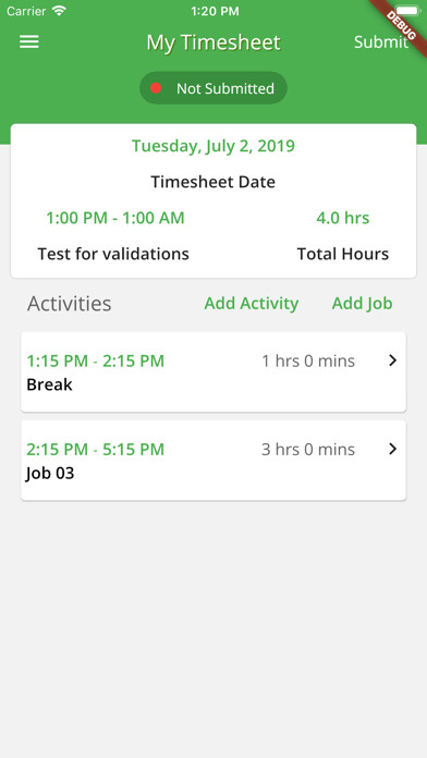 Emulate iPhone app EDN Time using MyAndroid