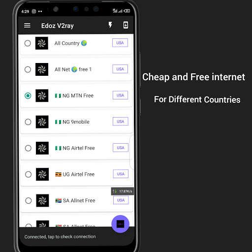 Run android online APK Edoz V2ray VPN - Free Cheap Internet VPN from MyAndroid or emulate Edoz V2ray VPN - Free Cheap Internet VPN using MyAndroid