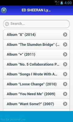 Emulate Android APK Ed Sheeran Lyrics Album 2016 Emulate Android APK Ed Sheeran Lyrics Album 2016