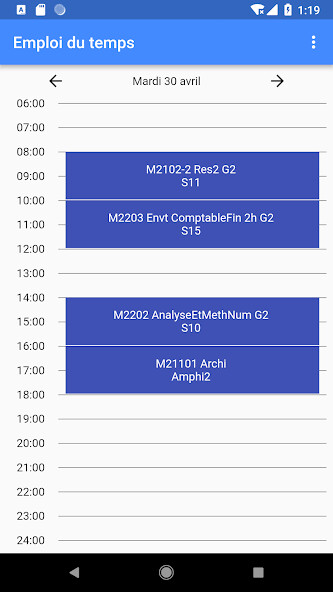 Run android online APK EDT Lyon 1 -  Emploi du temps  from MyAndroid or emulate EDT Lyon 1 -  Emploi du temps  using MyAndroid
