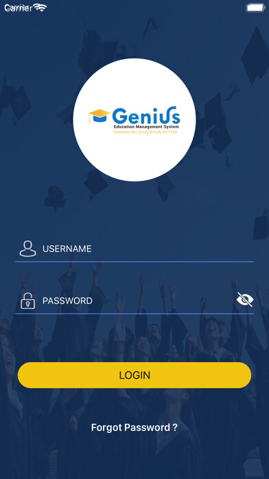 Emulate iPhone app Education Management System using MyAndroid