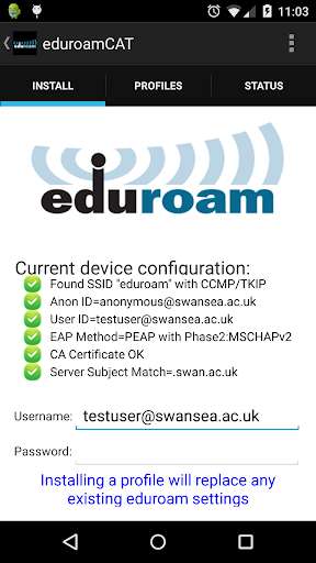 Emulate Android APK eduroam CAT Emulate Android APK eduroam CAT