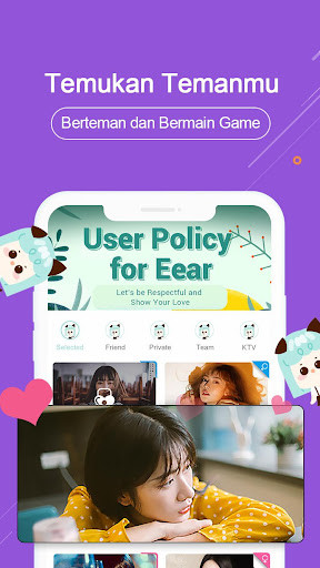 Run android online APK Eear - Voice Chat With Real Friend from MyAndroid or emulate Eear - Voice Chat With Real Friend using MyAndroid