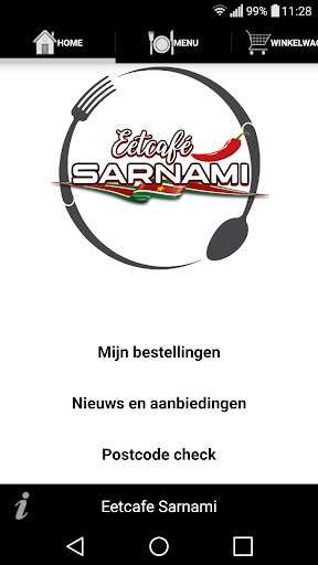 Run android online APK Eetcafe Sarnami Delft from MyAndroid or emulate Eetcafe Sarnami Delft using MyAndroid Run android online APK Eetcafe Sarnami Delft from MyAndroid or emulate Eetcafe Sarnami Delft using MyAndroid