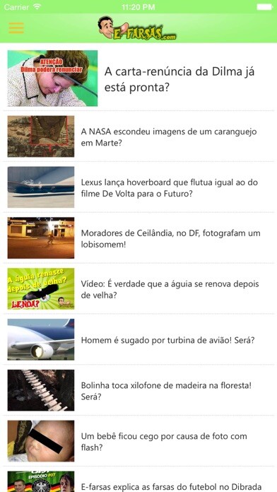 Emulate iPhone app E-farsas using MyAndroid