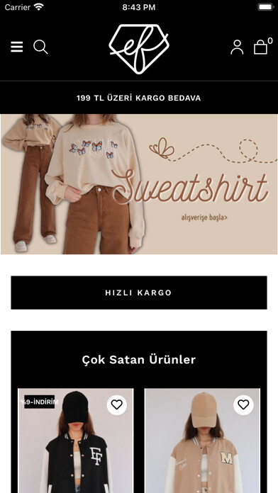 Emulate iPhone app EF BUTİK using MyAndroid Emulate iPhone app EF BUTİK using MyAndroid