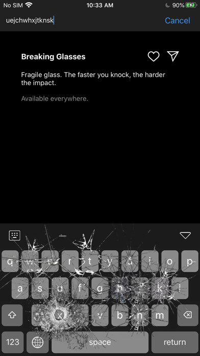 Emulate iPhone app Effects Keyboard using MyAndroid