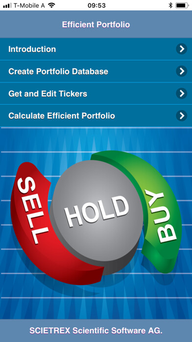 Emulate iPhone app Efficient Portfolio using MyAndroid Emulate iPhone app Efficient Portfolio using MyAndroid