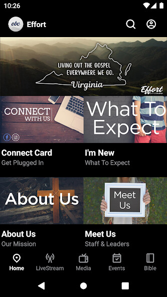 Emulate iPhone app Effort Church using MyAndroid