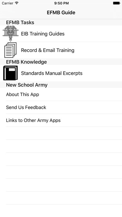 Emulate iPhone app EFMB Expert Field Medic Badge using MyAndroid Emulate iPhone app EFMB Expert Field Medic Badge using MyAndroid