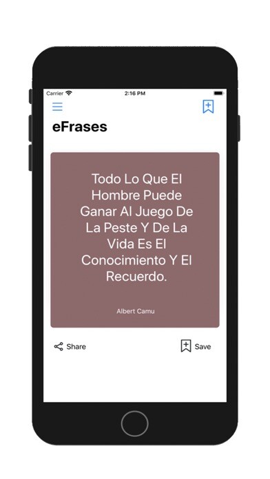 Emulate iPhone app eFrases all Quotes using MyAndroid