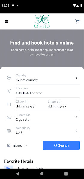 Run android online APK Efrito Travel from MyAndroid or emulate Efrito Travel using MyAndroid