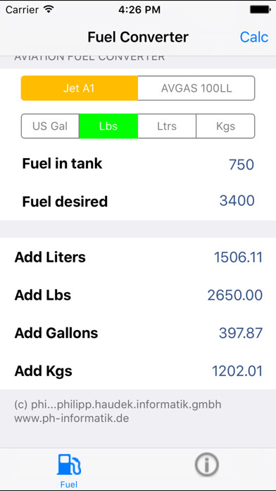 Emulate iPhone app eFuelConverter using MyAndroid Emulate iPhone app eFuelConverter using MyAndroid