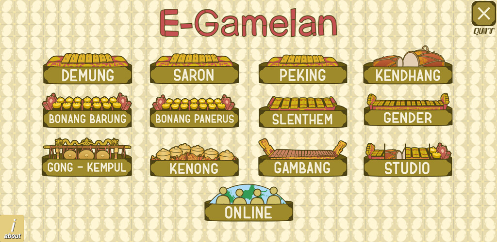Run android online APK E-Gamelan - Virtual Javanese Gamelan from MyAndroid or emulate E-Gamelan - Virtual Javanese Gamelan using MyAndroid Run android online APK E-Gamelan - Virtual Javanese Gamelan from MyAndroid or emulate E-Gamelan - Virtual Javanese Gamelan using MyAndroid